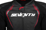 SEVENTY SD-JL24 Spoiler Men's Motorcycle Leather Jacket Black/Red