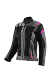 SEVENTY SD-JT68 SAHARA WOMEN SUMMER MOTORCYCLE JACKET GREY FUCHSIA