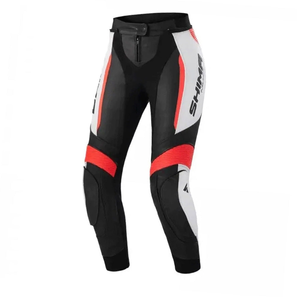 SHIMA MIURA 2.0 MOTORCYCLE LEATHER PANTS RED FLUO