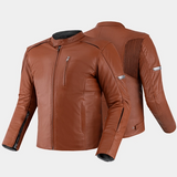 SHIMA HUNTER 2.0 MOTORCYCLE LEATHER JACKET LIGHT BROWN