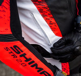 SHIMA STR 2.0 MEN MOTORCYCLE LEATHER JACKET FLUO