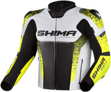 SHIMA STR 2.0 MEN MOTORCYCLE LEATHER JACKET FLUO