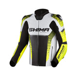 SHIMA STR 2.0 MEN MOTORCYCLE LEATHER JACKET FLUO