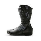 SHUA Super Tech Motorcycle Racing Leather Boots Black