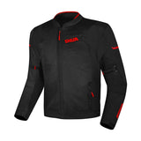 SHUA GRAVITY MESH LITE SUMMER MOTORCYCLE JACKET BLACK RED