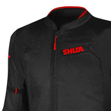 SHUA GRAVITY MESH LITE SUMMER MOTORCYCLE JACKET BLACK RED