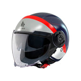 MT Le Mans 2 SV S 68 Unit Jet Motorcycle Helmets Gloss Blue Silver