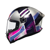 MT Stinger 2 Tron Full Face Motorcycle Helmet Pink Purple