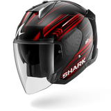 SHARK SKWAL i3 JET Light-Blur Casco Negro Rojo Blanco
