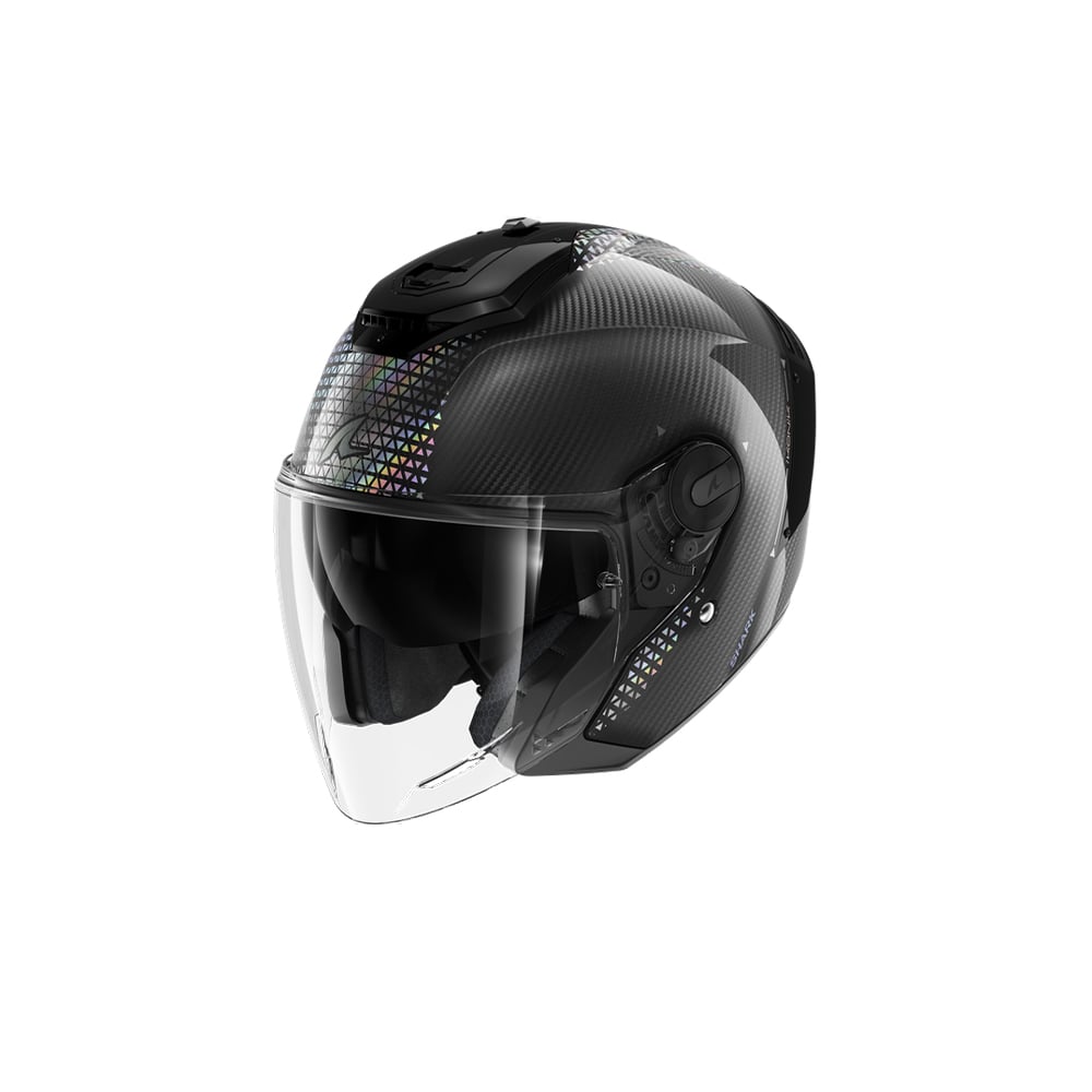 SHARK RS JET IKONIK MOTORCYCLE OPEN FACE HELMET IRIDESCENT CARBON