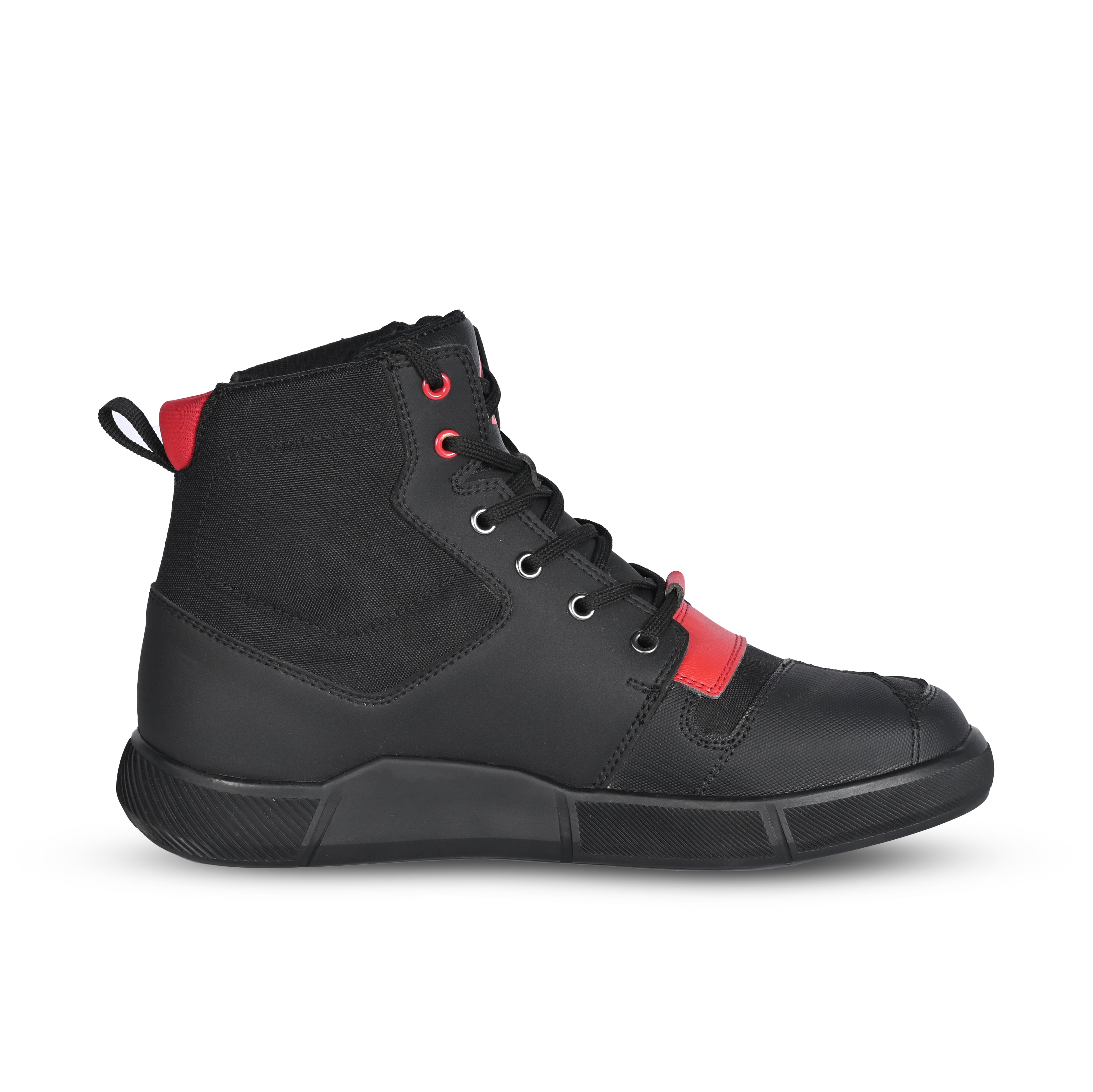 SHUA Oddin Urban Men's Motorcycle Boots Black Red