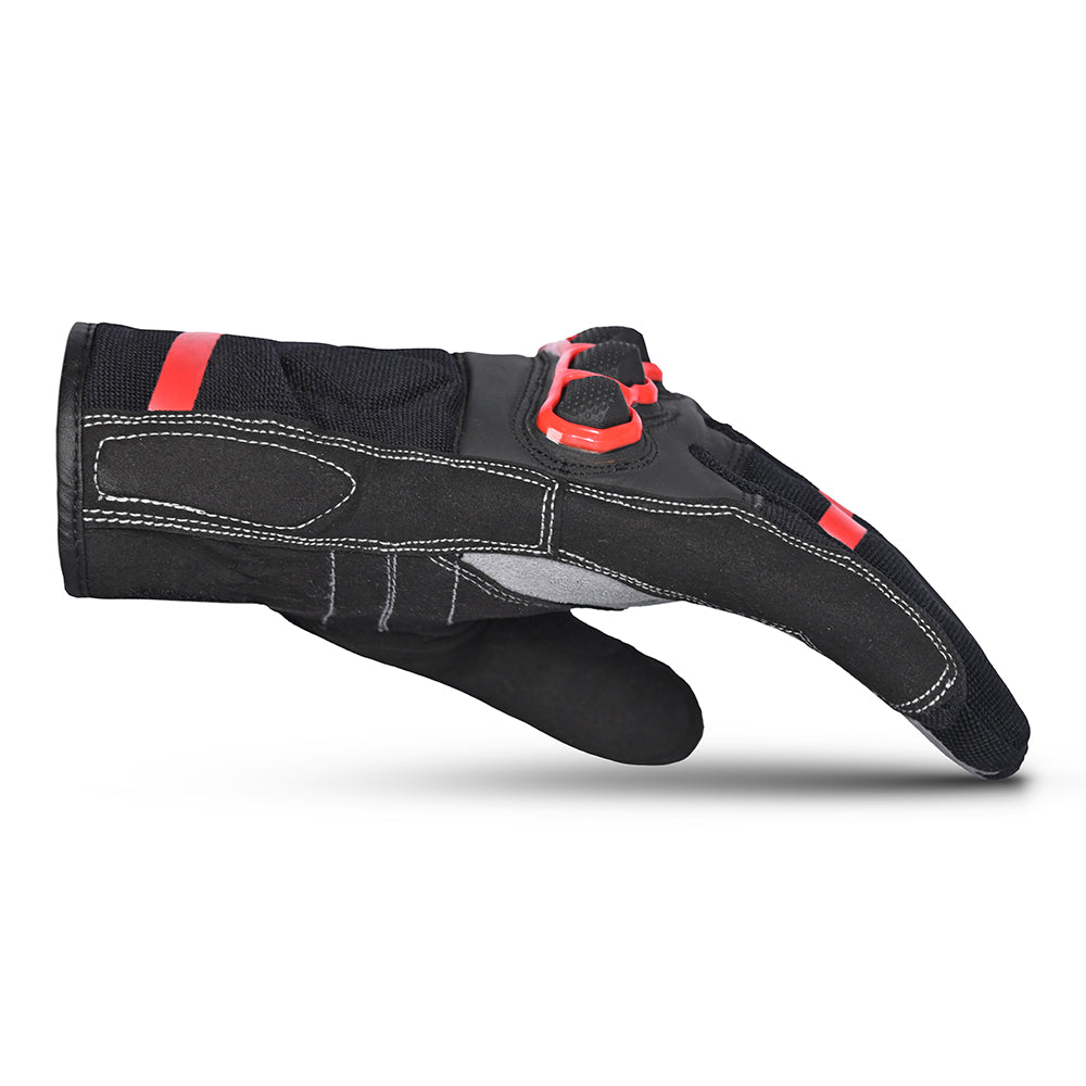 BELA Tracker Motorbike Gloves UK Black Red