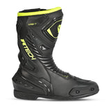 R-TECH Tornado 2.0 Motorcycle Leather Boots Black Grey Yellow Fluor