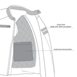 Bela Stark - Leather Jacket - Black Gray