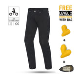 Bela Stroke 32L Inseam Motorcycle Demin Jeans Black