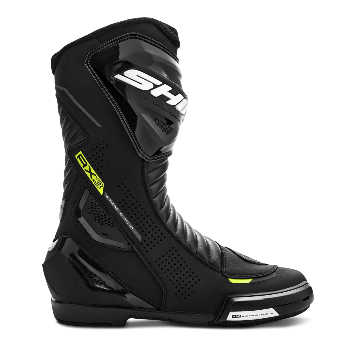 SHIMA RX-3 MEN MOTORCYCLE TOURING BOOTS YELLOW FLUO