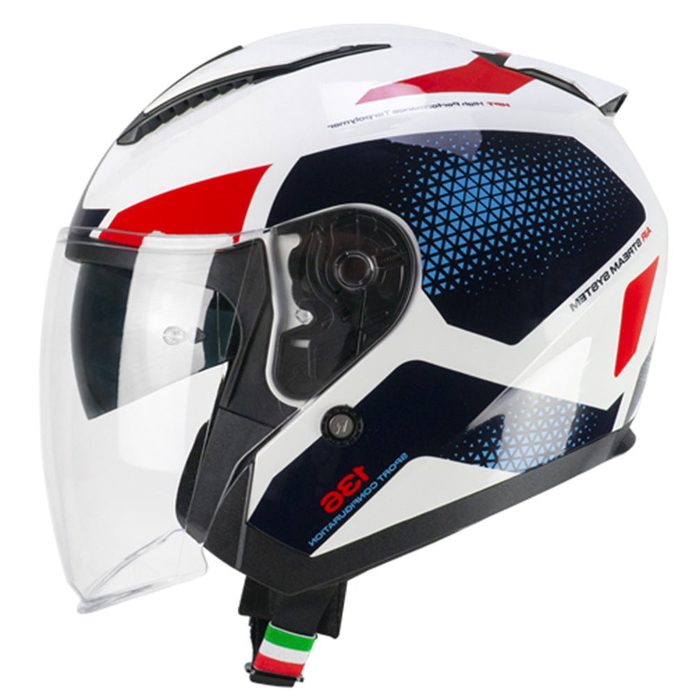CGM 136G DNA GALAXY JET CASCO MOTO BLANCO AZUL