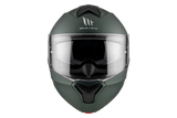 MT GENESIS SV SOLID A6 MOTORCYCLE MODULAR HELMET MATT GREEN
