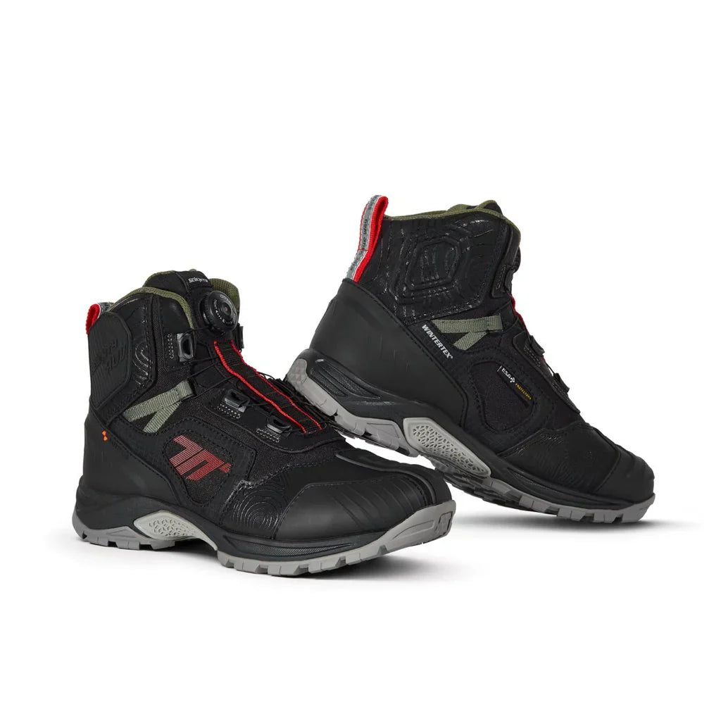 SEVENTY SD-BA7 STELVIO LOW Botas De Motocicleta Unisex Negro Verde Rojo - BOTAS