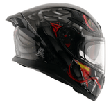 AXOR APEX VENOMOUS DV FULL FACE MOTORCYCLE HELMET BLACK MATTE_GRAY