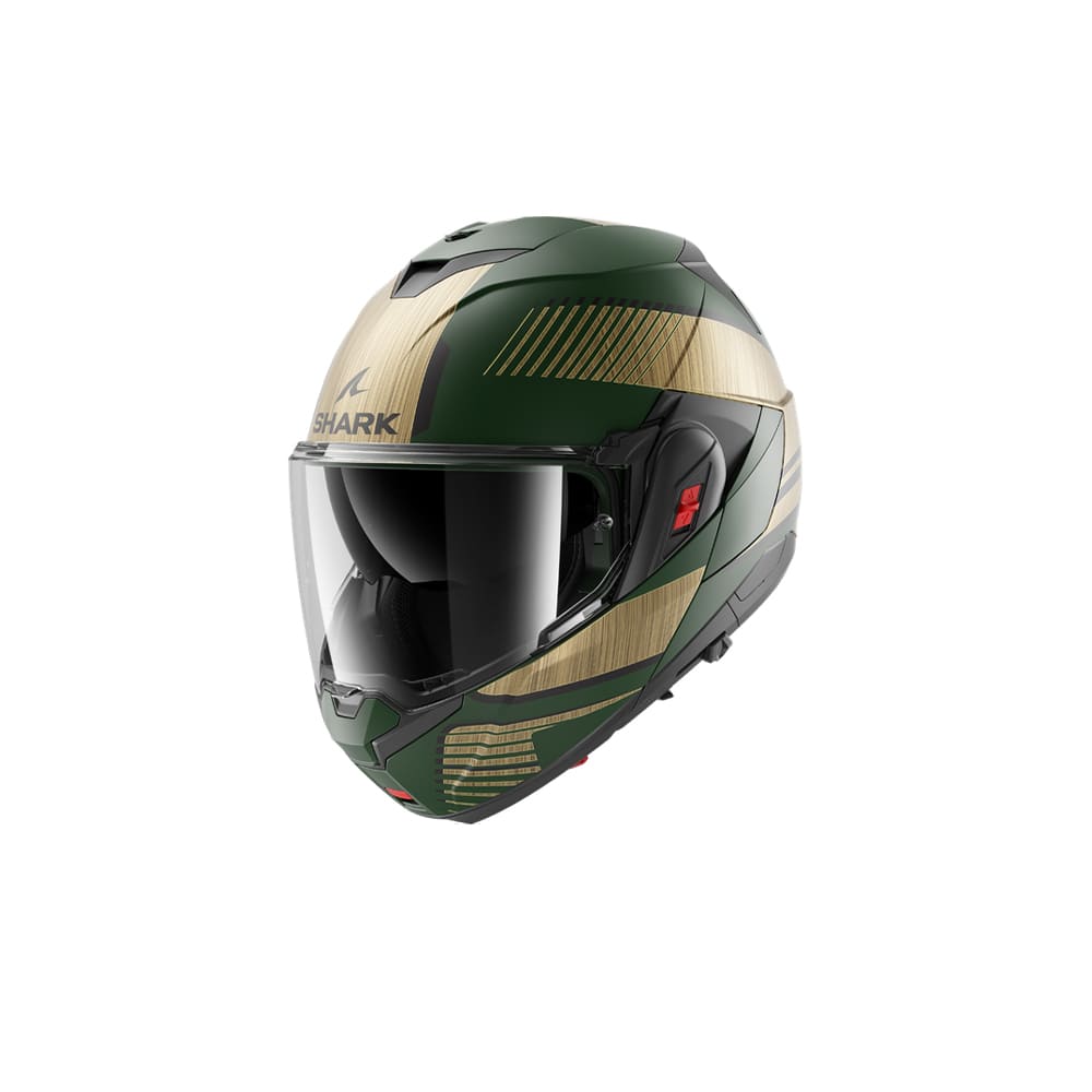 SHARK OXO SIEVE Verde mate cromado dorado modular Casco