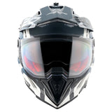 AXOR X-CROSS D/V X1 SPEEDOMETER MOTORCYCLE HELMET WHITE GRAY