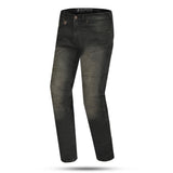 BELA DRIFTER MOTORCYCLE DENIM JEANS 32L BLACK KHAKI TINT