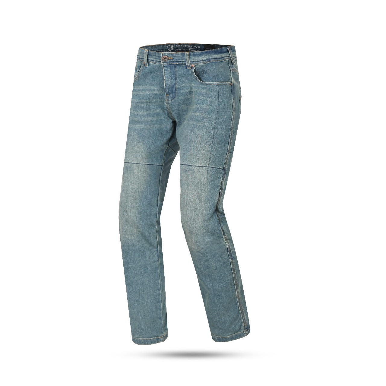 BELA DRIFTER MEN MOTORCYCLE DENIM JEANS 32L DARK BLUE