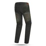 BELA DRIFTER MEN MOTORCYCLE DENIM JEANS 34L BLACK KHAKI TINT