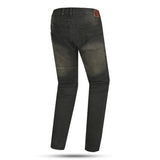 BELA DRIFTER MEN MOTORCYCLE DENIM JEANS 34L BLACK KHAKI TINT