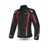 R-TECH MARSHAL LADY MOTORCYCLE TEXTILE JACKET BLACK RED