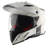 AXOR X-CROSS SPORT DUAL VISOR MOTORCYCLE HELMET PEARL WHITE