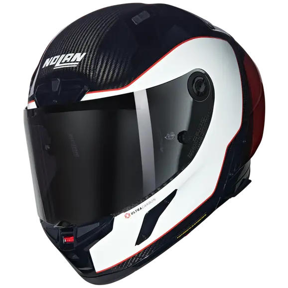 NOLAN X-804 RS ULTRA CARBON ASSO DI PICCHE 343 Full Face Helmet Bianco Rosso