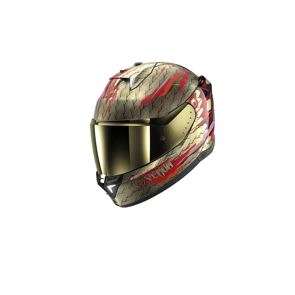 SHARK SKWAL I3 VENOM MOTORCYCLE FULL FACE HELMET BLACK RED GOLD