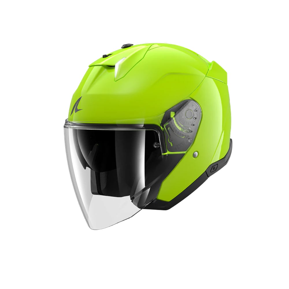 Shark Skwal i3 Jet Blank Toxic abierto Casco verde brillante