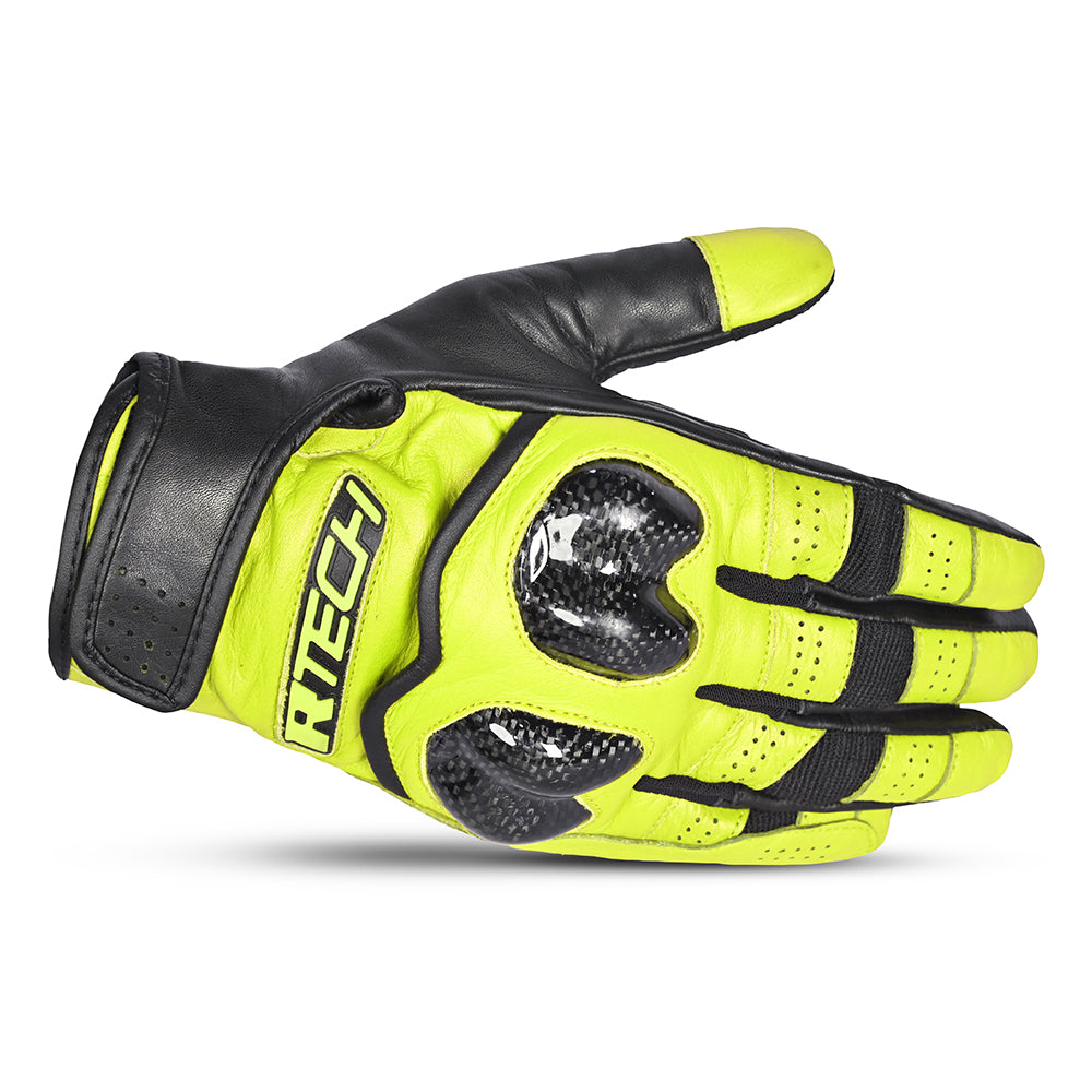 R-TECH Falcon- Gloves - Black/Yellow Fluo