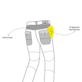 infographic sketch bela alpha denim jean blue back side view