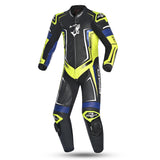 bela beast 1 pc racing leather suit blue yellow black