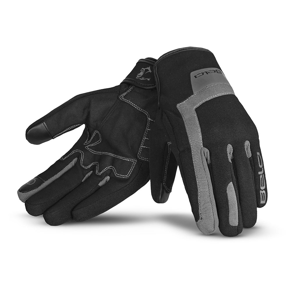 bela galaxy motorcycle gloves touchscreen black grey