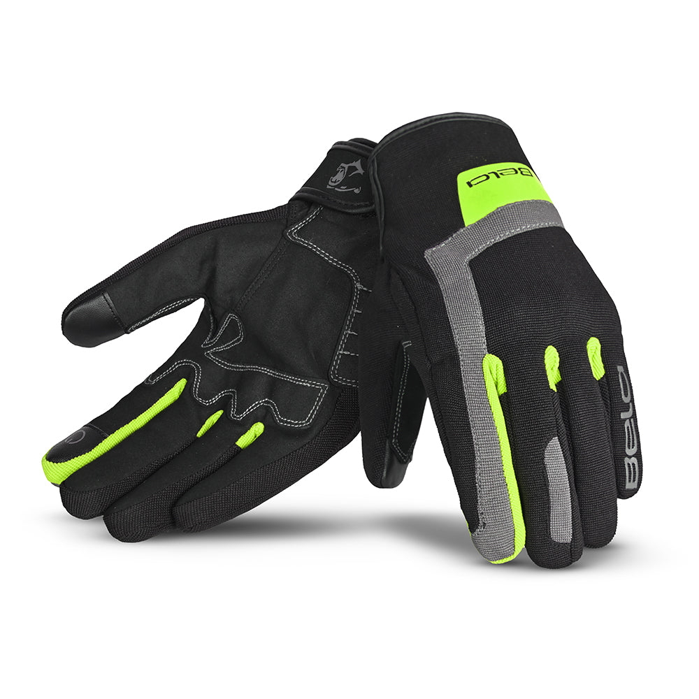 bela galaxy winter gloves motorcycle men black yellow flou