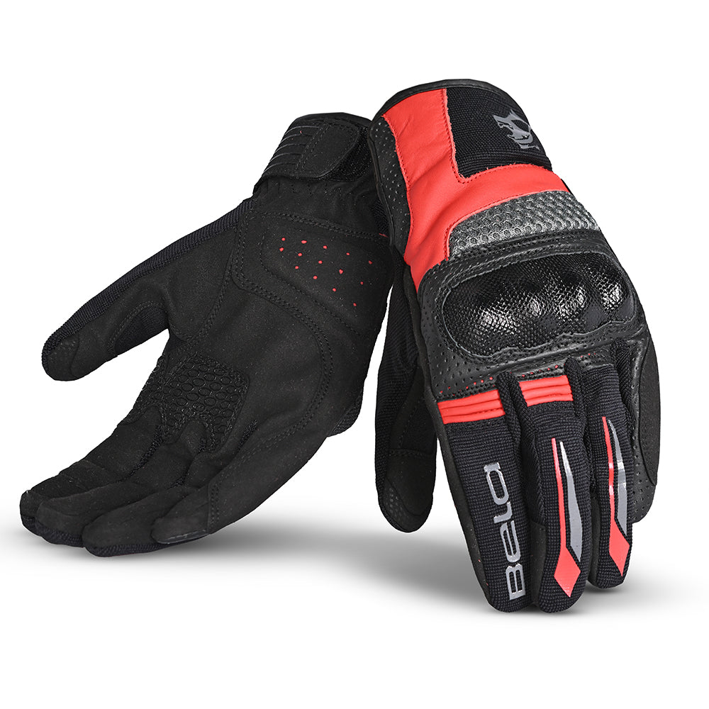 bela hero air summer mesh gloves black gray red