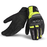 bela hero air summer mesh gloves black gray yellow flouro