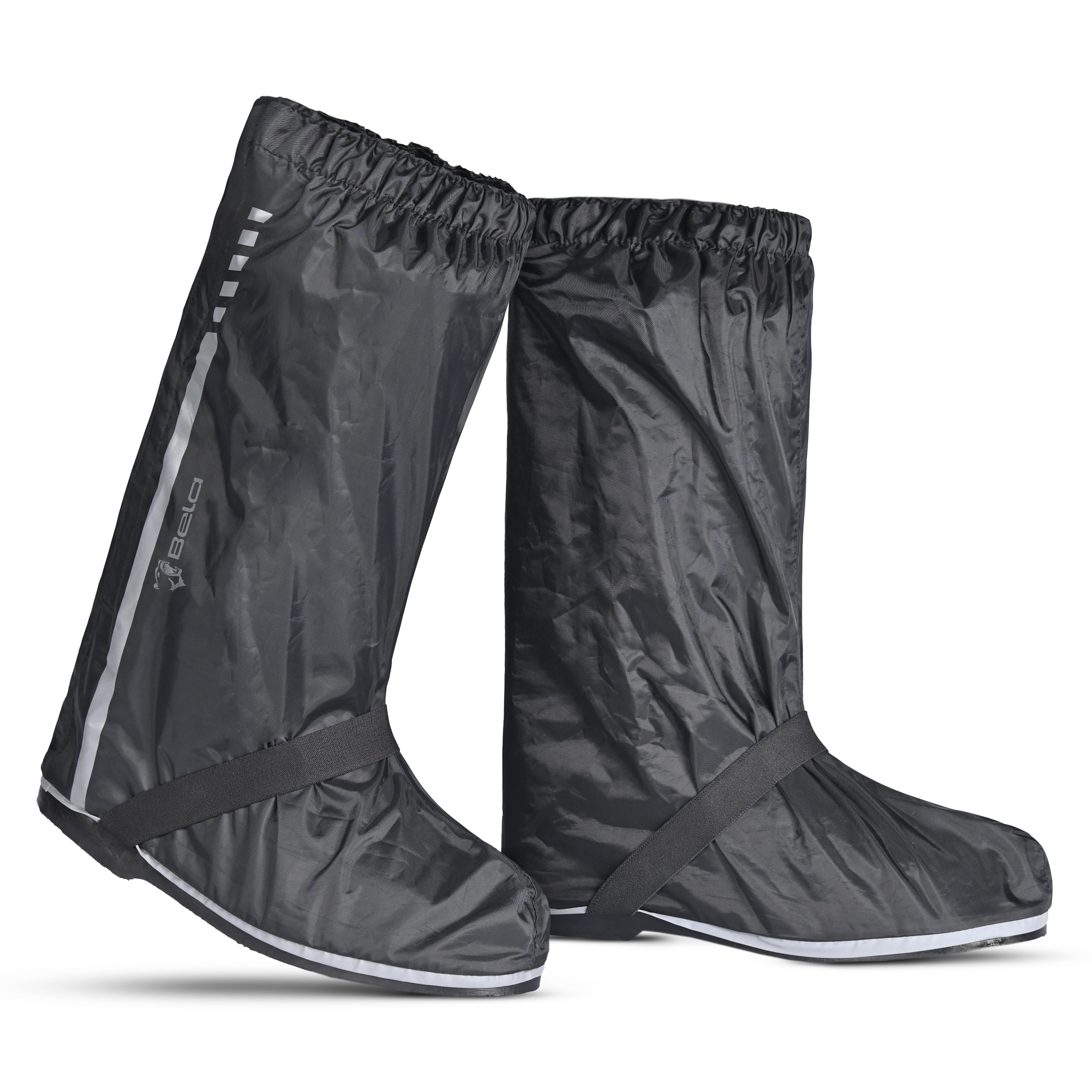 bela rain covers for boots black in action