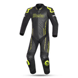 bela rocket man mix kangaroo 1 pc uk motorbike suit black yellow flouro