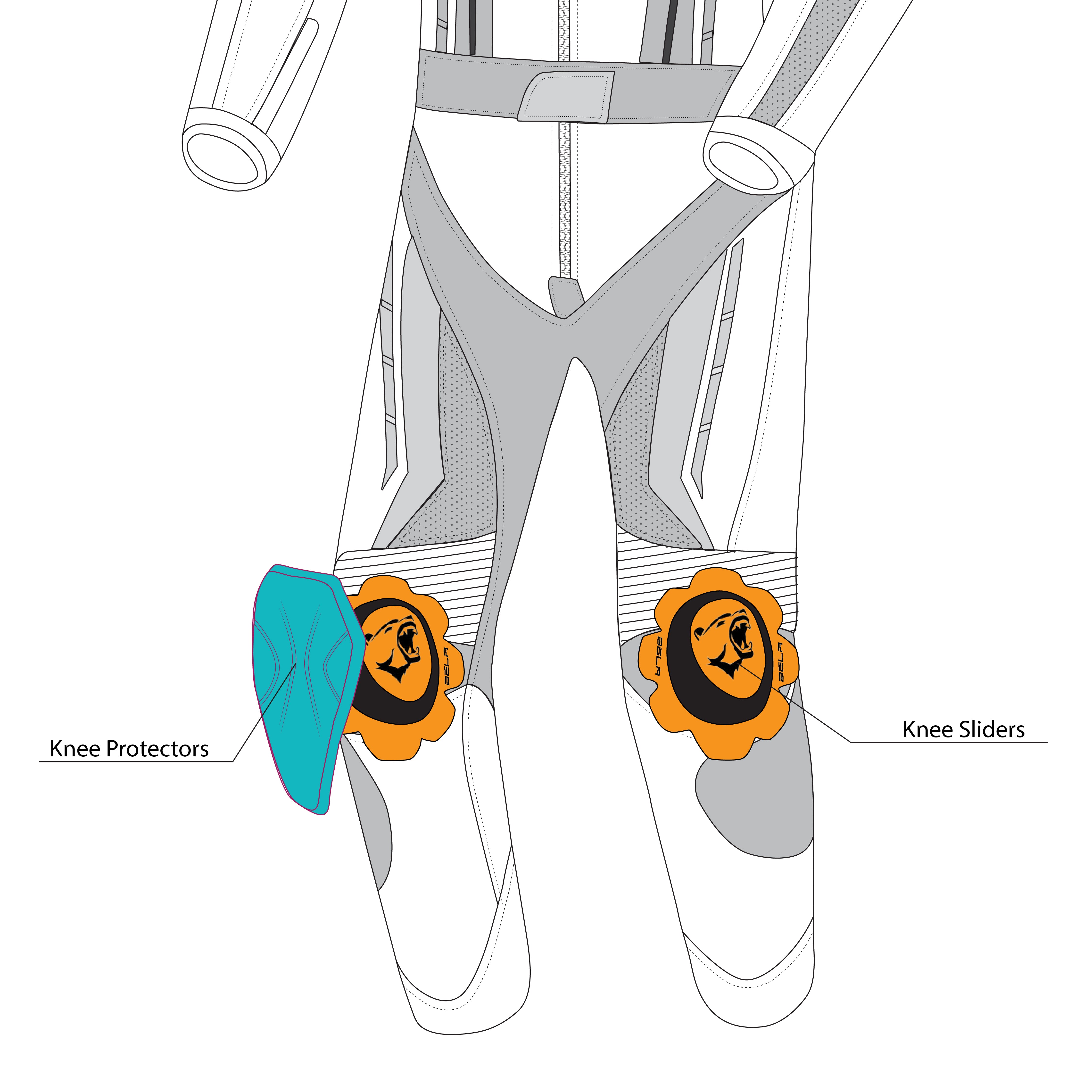 infographic sketch bela rocket mix kangaroo lady white, black and yellow front bottom side view