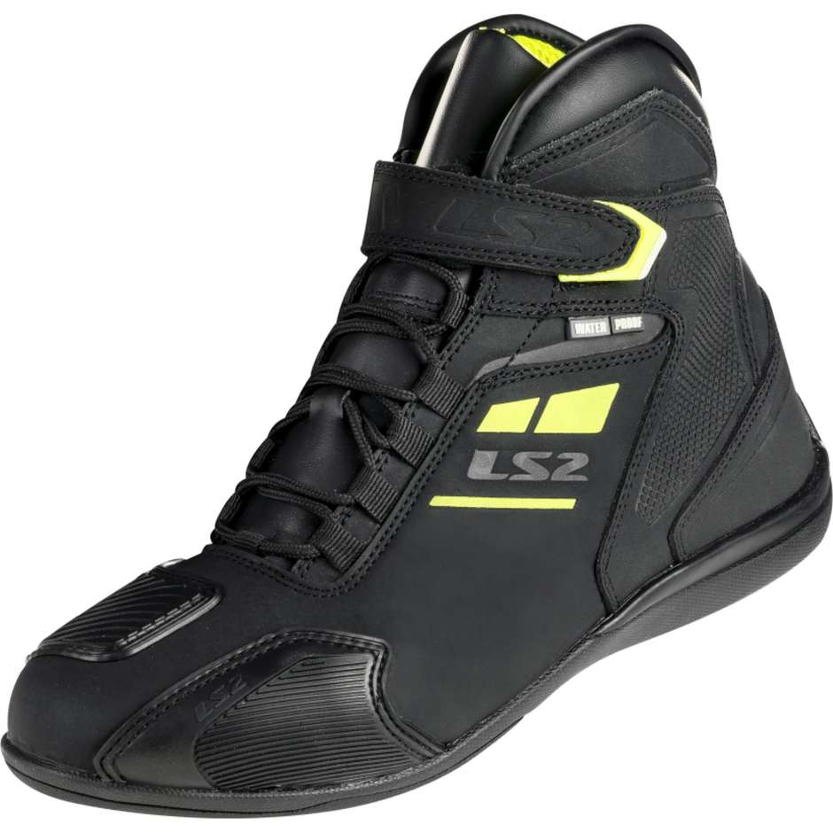 Ls2 Garra Lady Boots Wp Black H-V Yellow