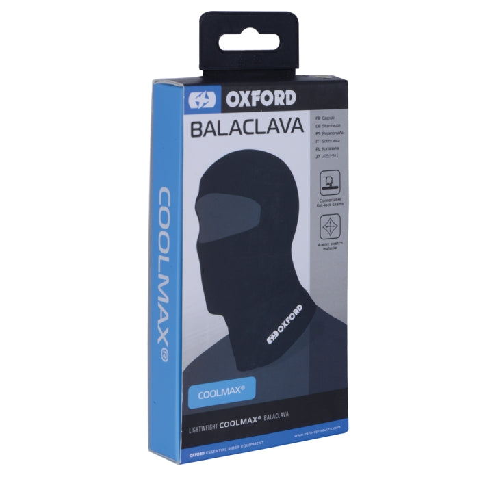 Oxford Coolmax Lightweight Balaclava Black