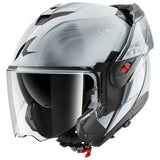 SHARK OXO SPEED-TECH MOTORCYCLE HELMET SILVER WHITE BLACK