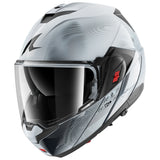 SHARK OXO SPEED-TECH MOTORCYCLE HELMET SILVER WHITE BLACK