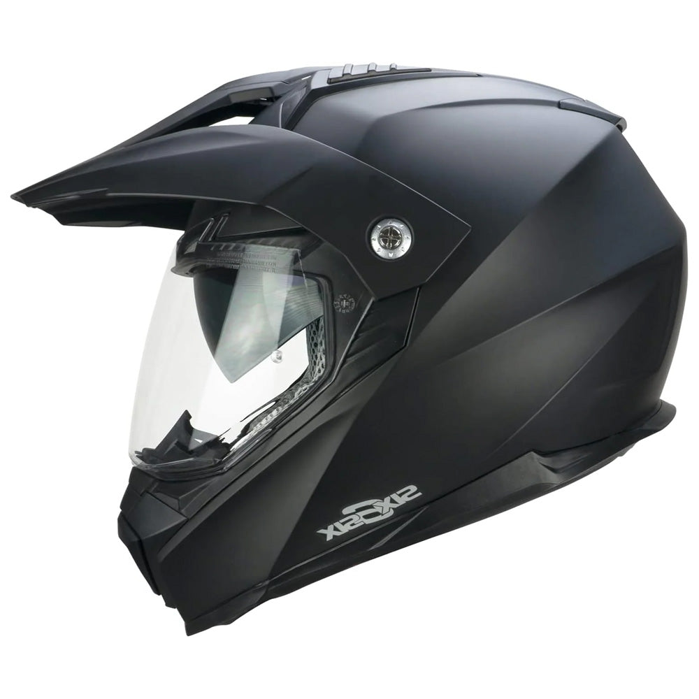 CGM 666A TWIN Mono Casco de Moto Todoterreno Aventura Nero Opaco